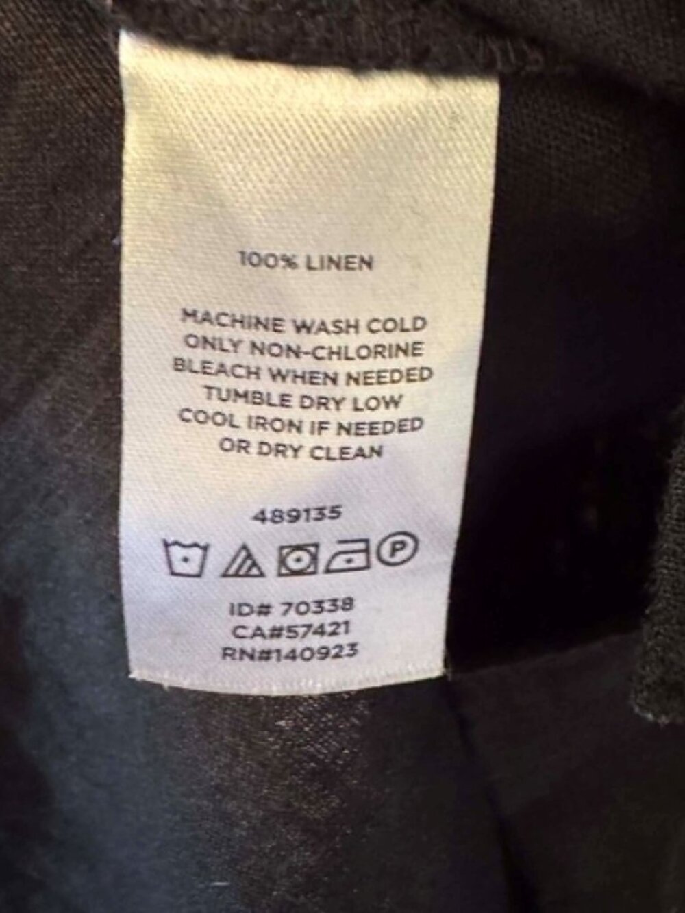Lou & Grey Linen Button Front Shirt Dress — Black — NWT XS - Picture 4 of 5